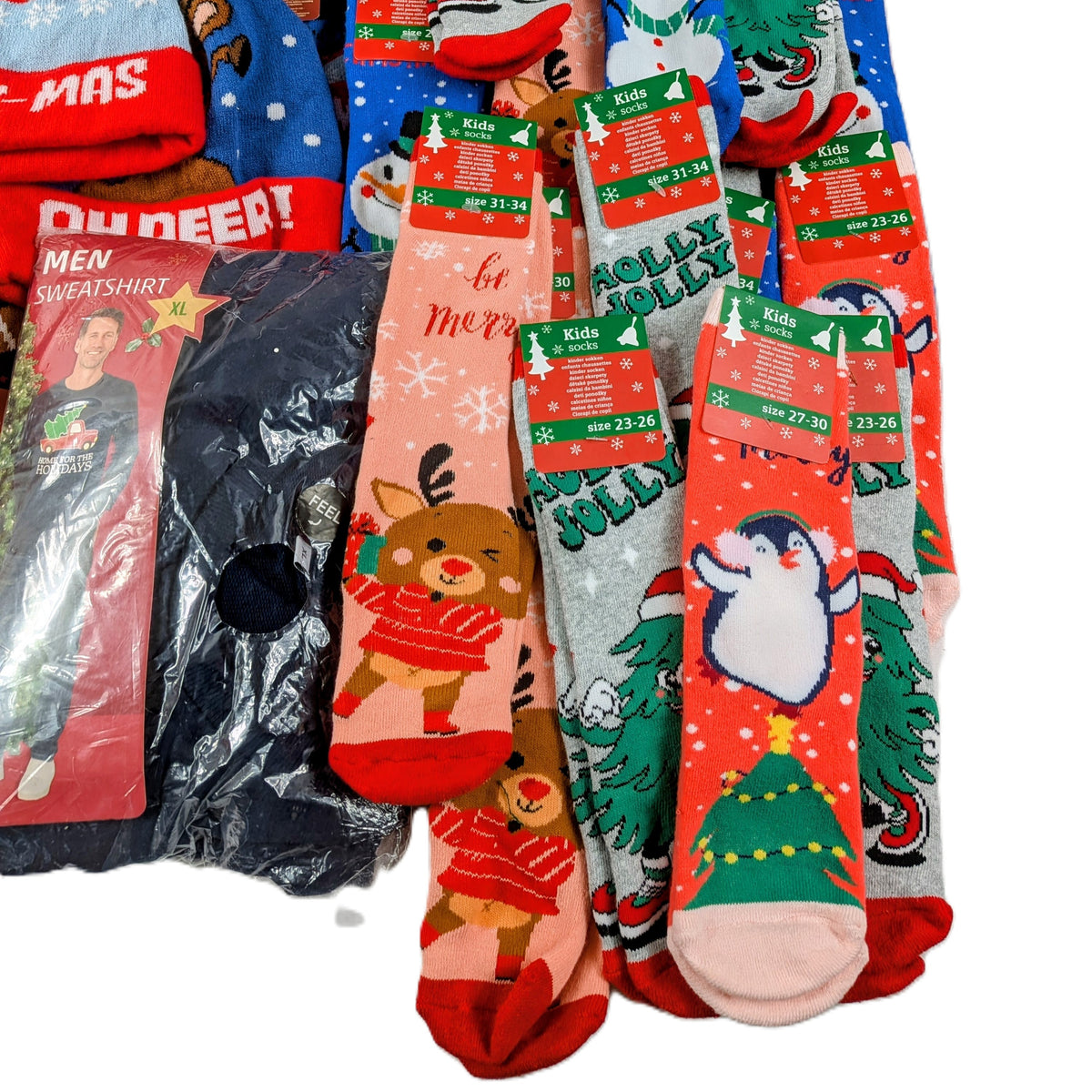 42 Pieces de Noel Bonnets Led et Chaussettes de Noel