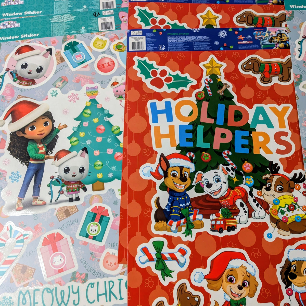 19 Planches de stickers de fenêtres de noël Disney