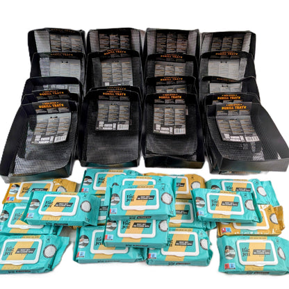 41 Pieces pour Barbecue / Grill - Chiffons de nettoyage pour barbecue - Plateaux de cuisson antiadhésive