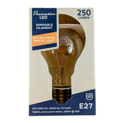 19 Ampoules LED E27 4,9 W 250 lm 1800 K à filament dimmable 15.000 hrs