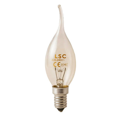 Ampoule incandescent flamme coupe LSC vent E14 7W blanc chaud Dimmable