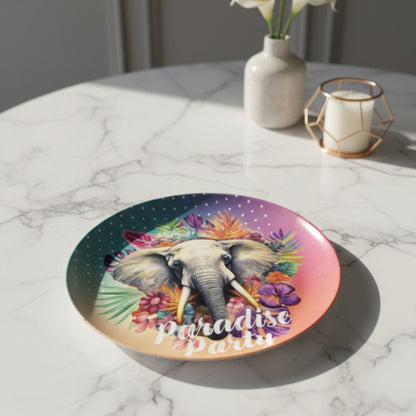 Assiette plate en Mélamine Motif Eléphant 25 cm