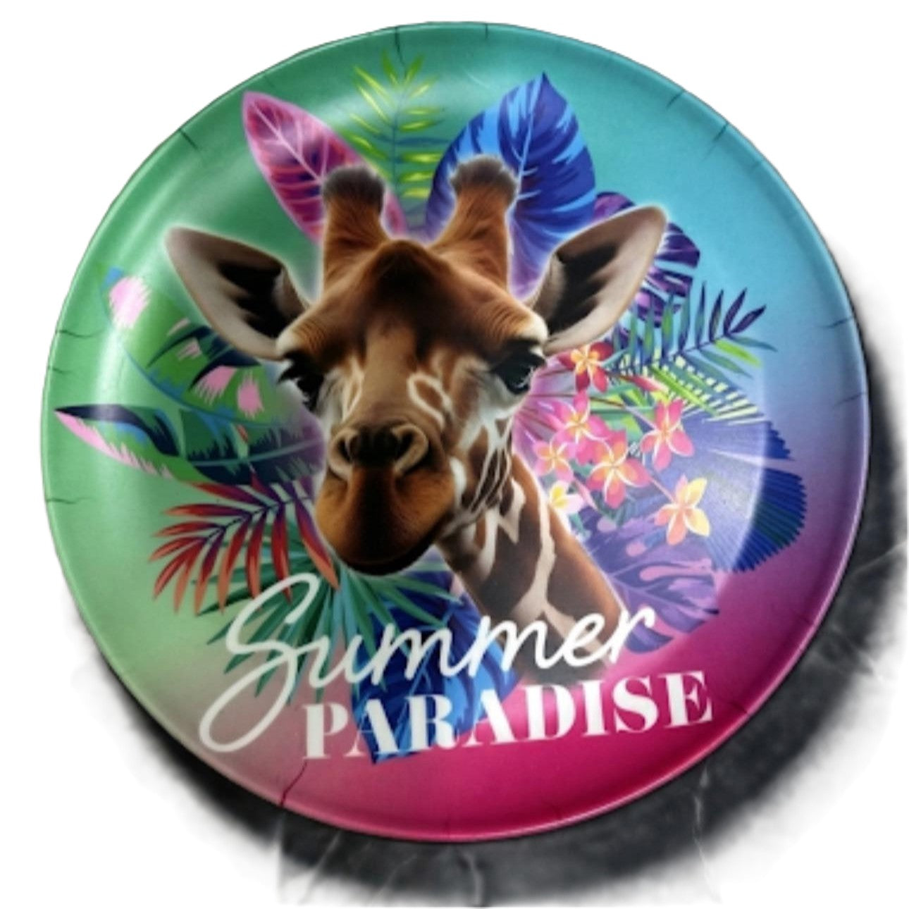 Assiette plate en Mélamine Motif Giraphe 25 cm