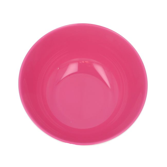 Assiette creuse en mélamine Rose ø 25 cm.