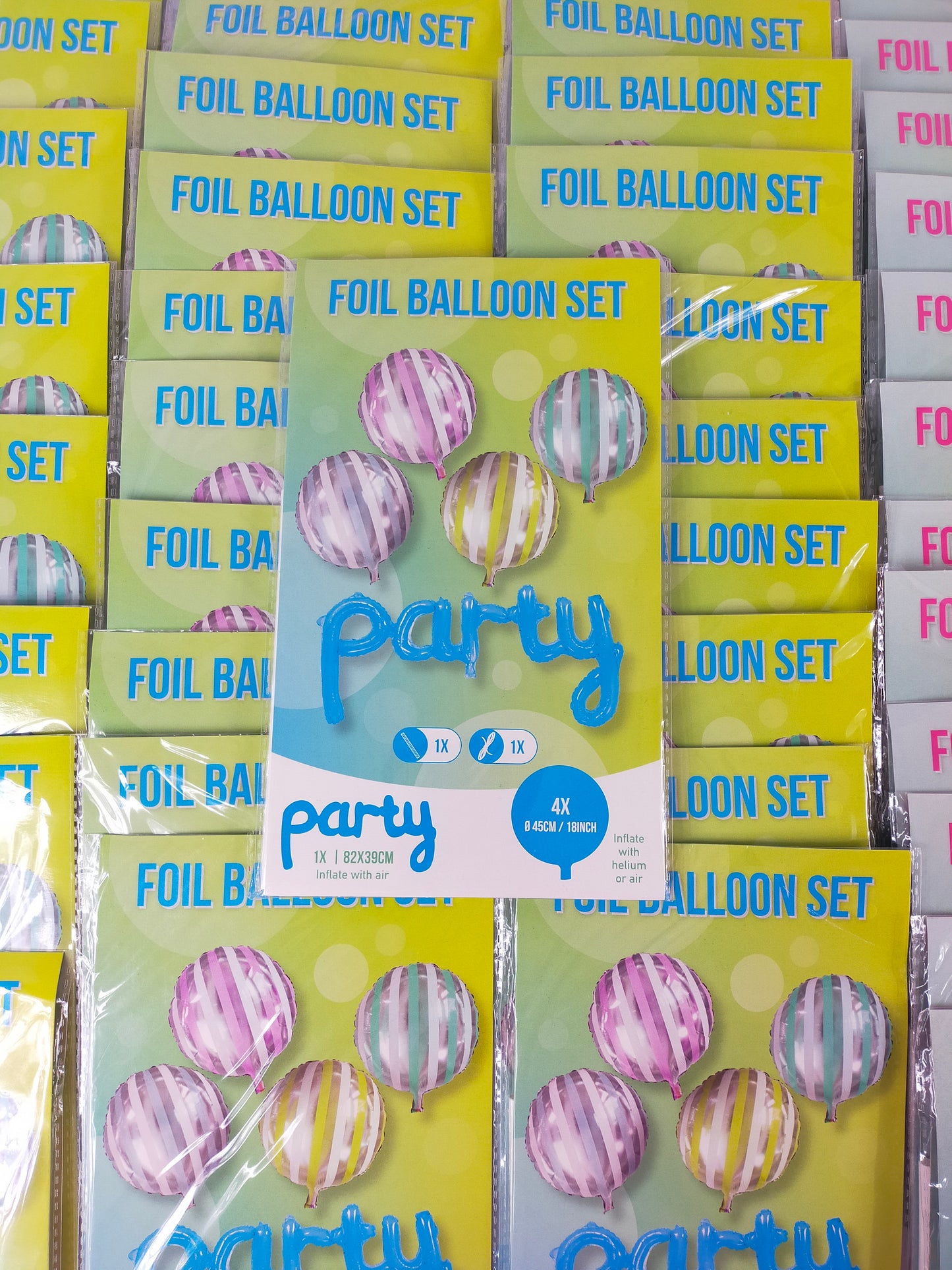 Lot de 60 sachets de 5 ballons party fête gonflable ( 0.26 e /pcs )