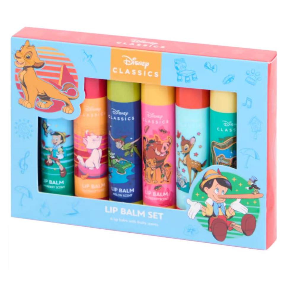 Coffret de 6 baumes à lèvres Disney Le roi lion aux senteurs fruitées