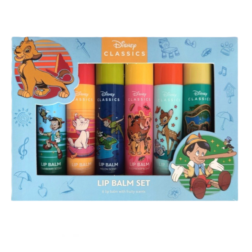 Coffret de 6 baumes à lèvres Disney Le roi lion aux senteurs fruitées