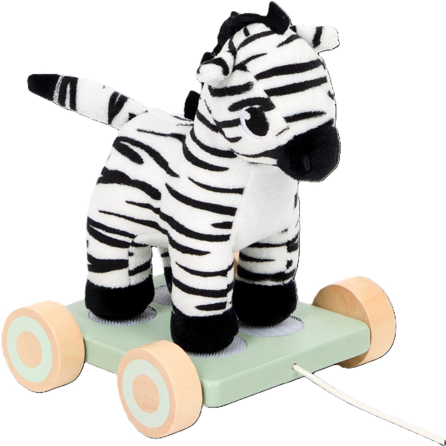 5 Peluches / Jouets  à tracter en Bois pour enfants