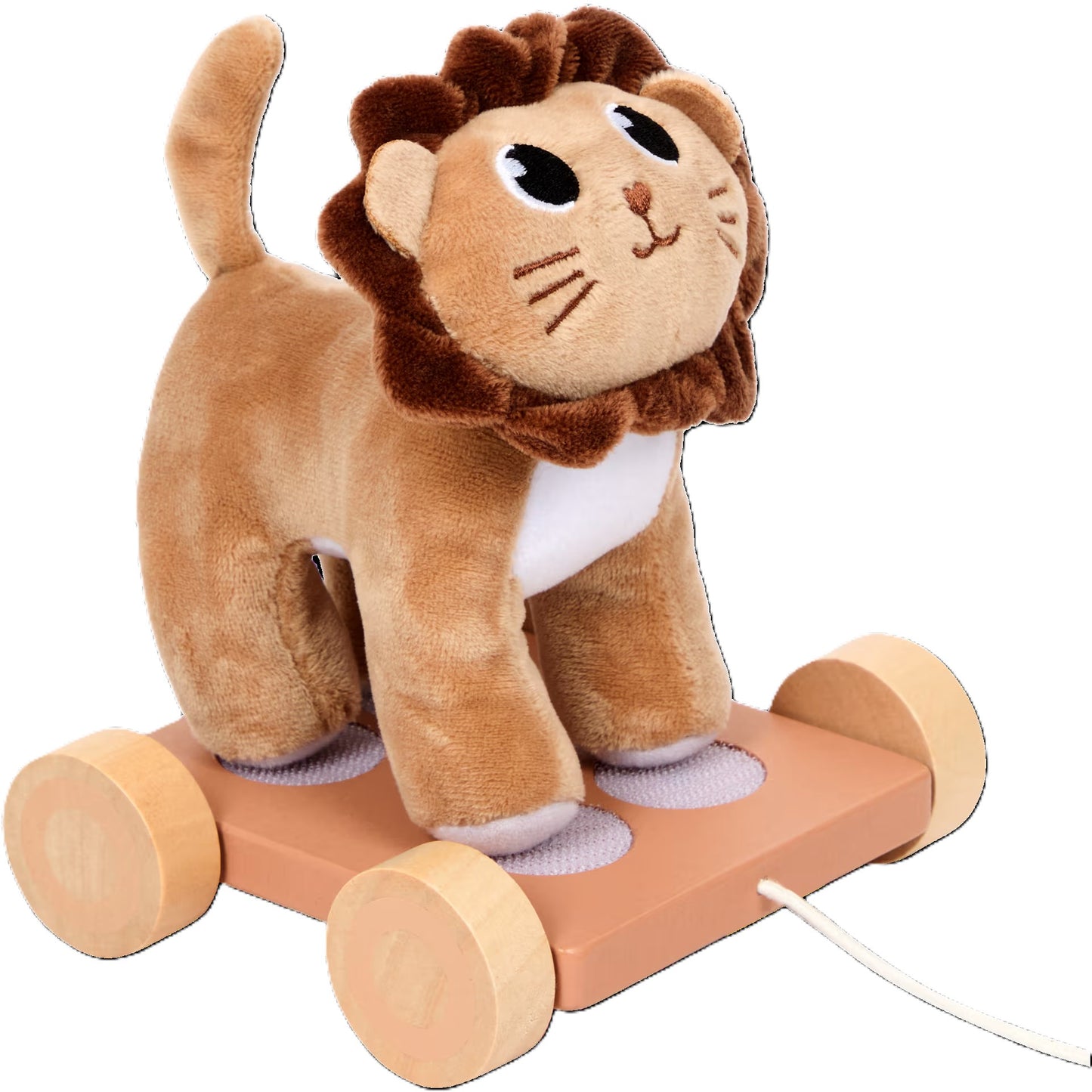 5 Peluches / Jouets  à tracter en Bois pour enfants