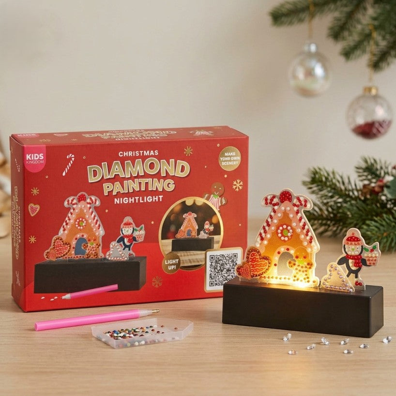 26 Boites : Kit créatif peinture diamant à faire soi-même avec guirlande lumineuse LED de Noël