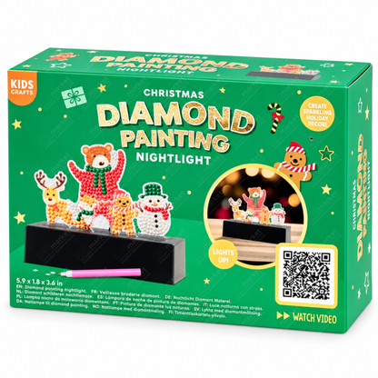 26 Boites : Kit créatif peinture diamant à faire soi-même avec guirlande lumineuse LED de Noël