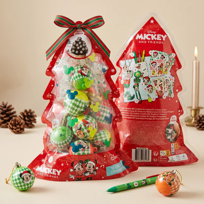 15 Sachets : Ensemble de 15 boules de Noël surprise créatives Disney La Reine des Neiges et Mickey