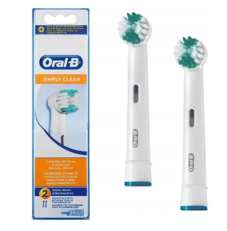 2 Brossettes de remplacement pour Brosse à dents électrique Oral-B Sensitive Clean Braun
