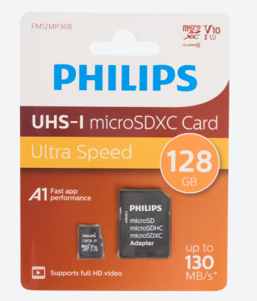 Lot de 8 Cartes micro SD Philips 128 Go ( 8 euro / pcs )