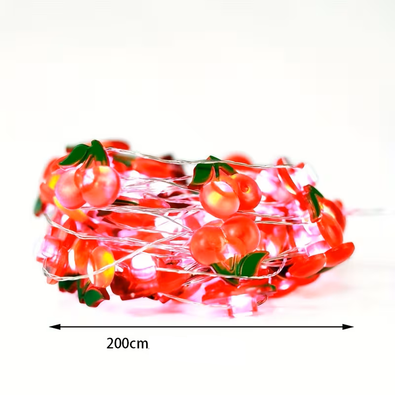 22 Guirlandes Lumineuse 20 LED Ananas / Cerise / Cactus