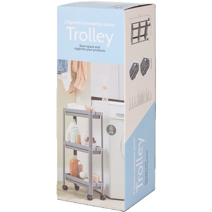 Etagère sur roulettes, chariot de salle de bain, organisateur de cuisine, armoire étroite à 3 niveaux.