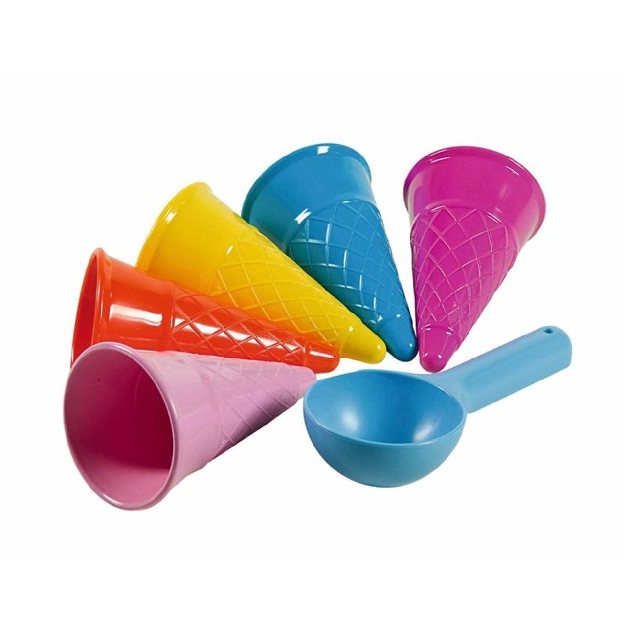 Ensemble de Moules à Sable Cornets à glace cuillère Bleu