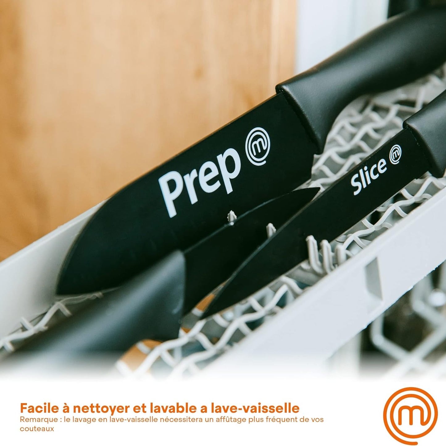 Ensemble de 3 couteaux de cuisine en Acier Inoxydable MasterChef