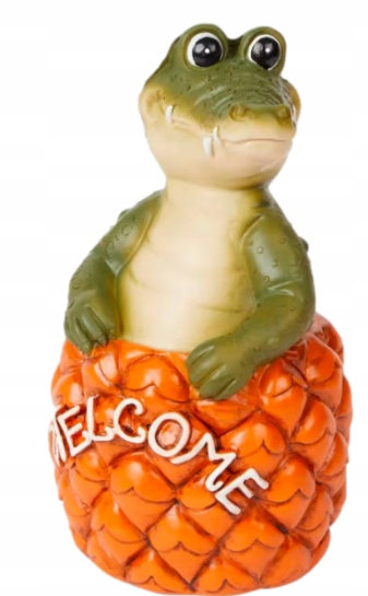 Lot de 15 Statues Crocodile  Welcome en polyrésine ( 1 euro / pcs )