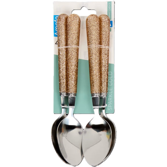 4 Cuillères à soupe paillette Doré