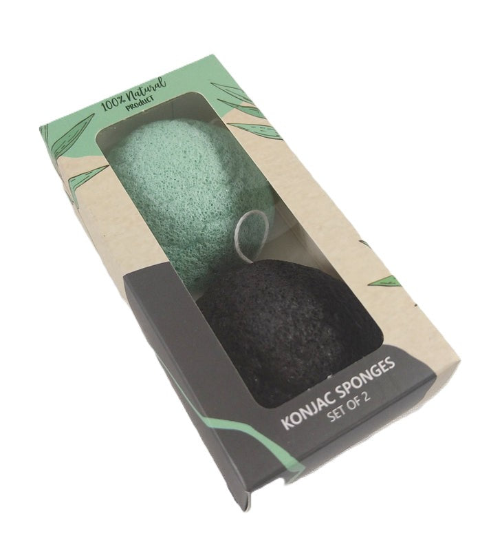 Duo d’Éponges de Konjac 100% Naturelles – Soin Doux