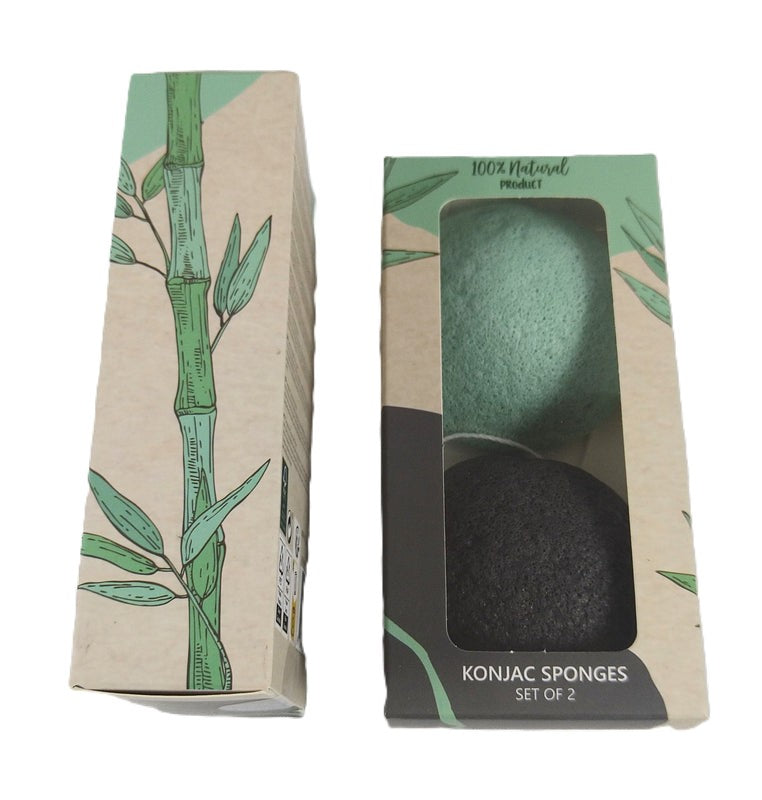 Duo d’Éponges de Konjac 100% Naturelles – Soin Doux