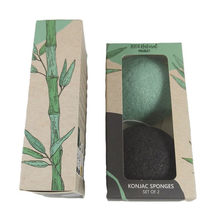 Duo d’Éponges de Konjac 100% Naturelles – Soin Doux