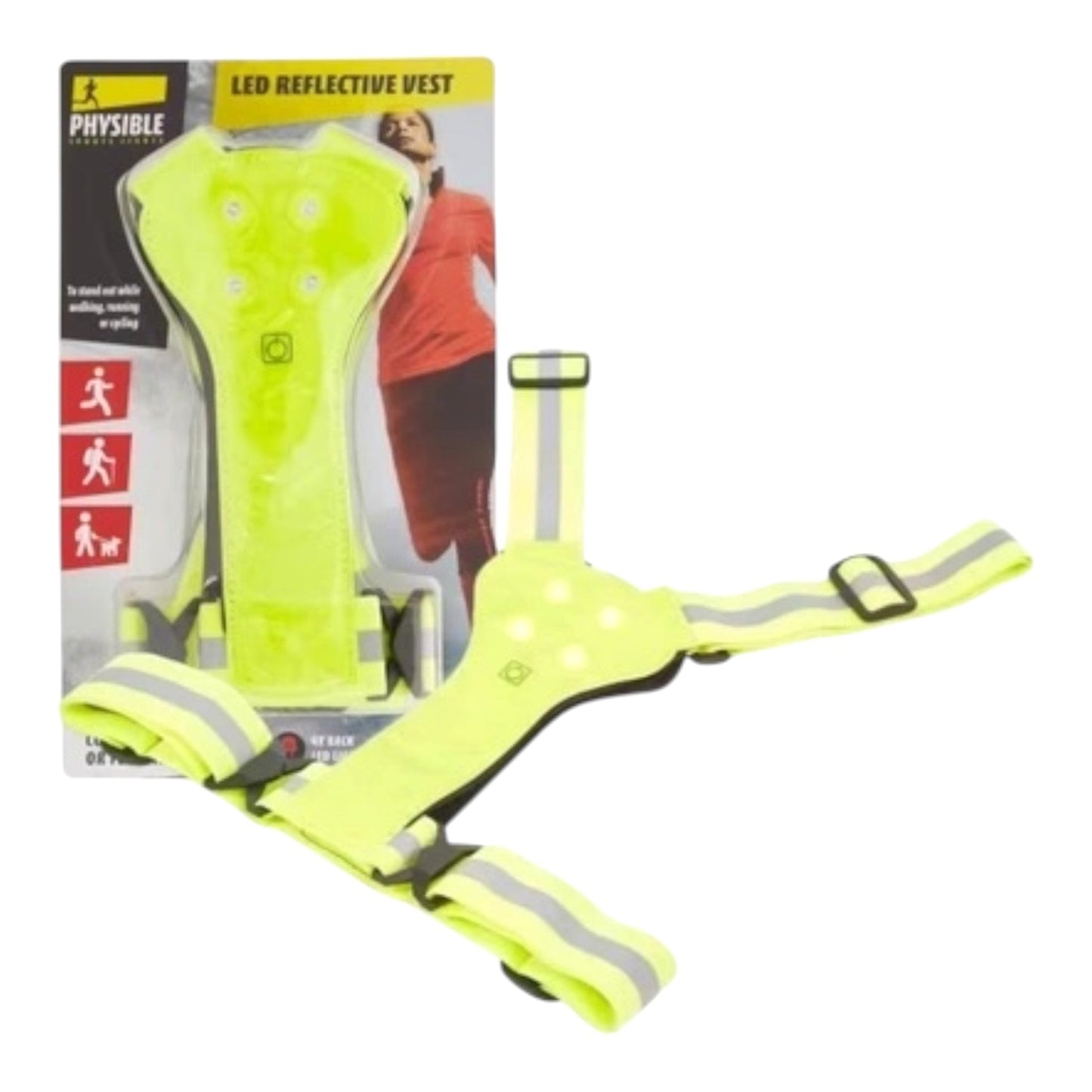 Gilet réfléchissant à LED pour Course à pied - Marche Nordique - Vélo ....