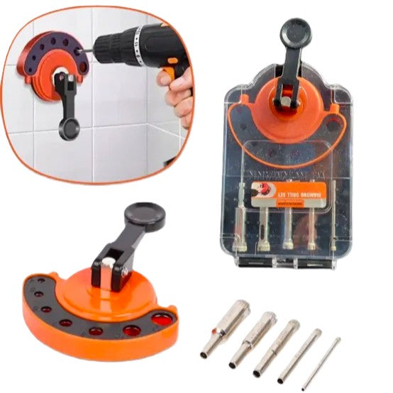 Jeu de forets diamantés + positionneur Werckmann