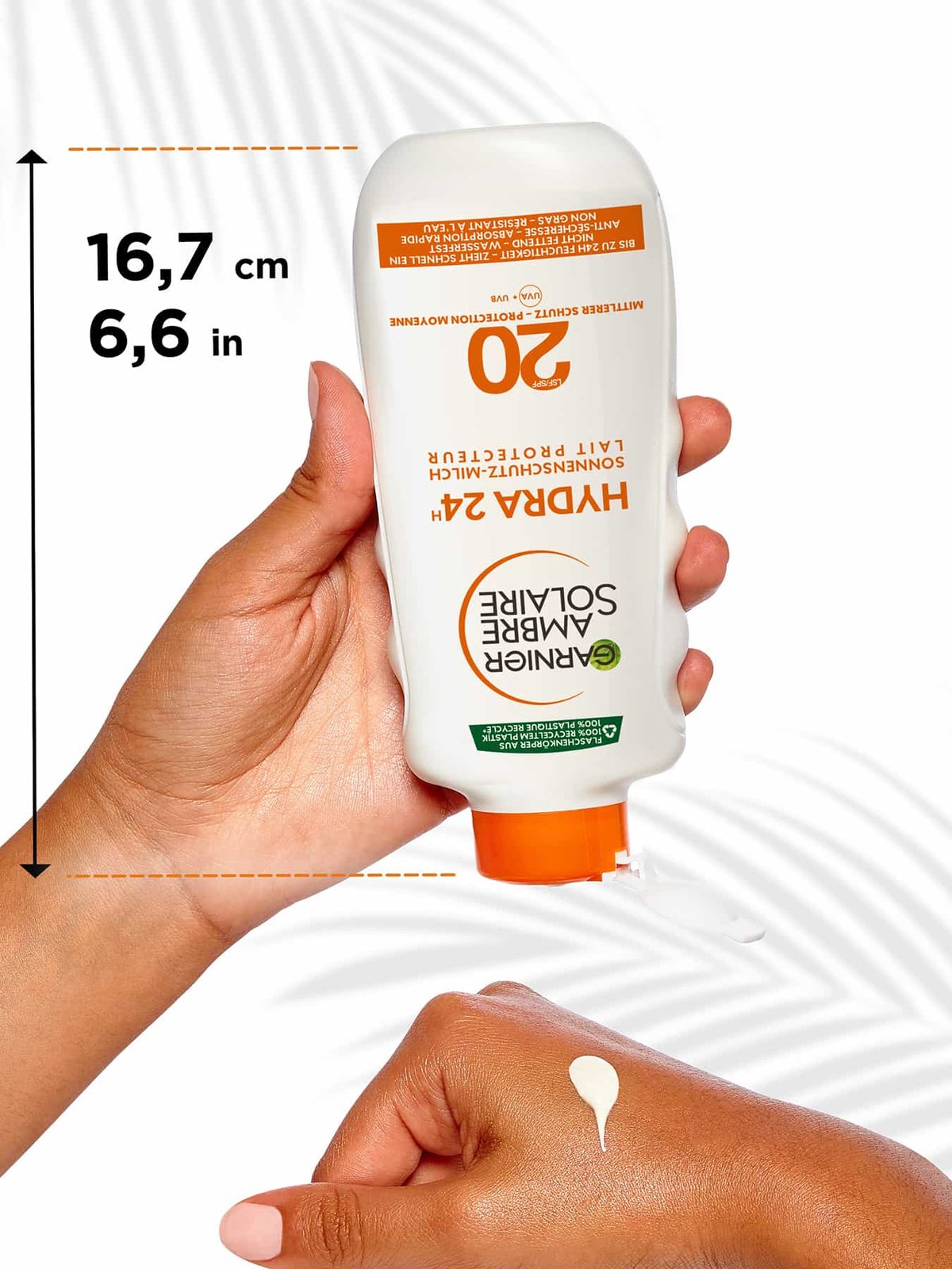 Lotion solaire Ambre Solaire Hydra 24h SPF 20 Garnier 200 ml