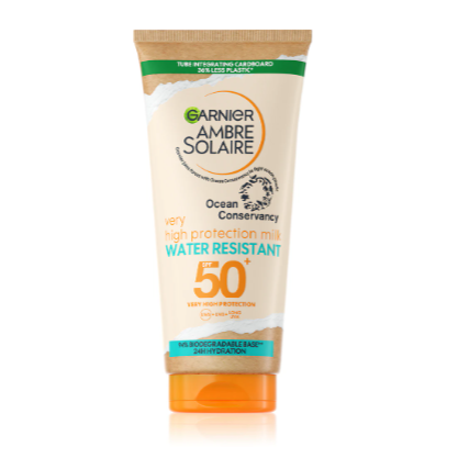 Lait fluide hydratant fps 50+ Ambre Solaire Ocean Protect Garnier Vegan