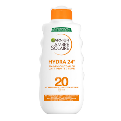 Lotion solaire Ambre Solaire Hydra 24h SPF 20 Garnier 200 ml