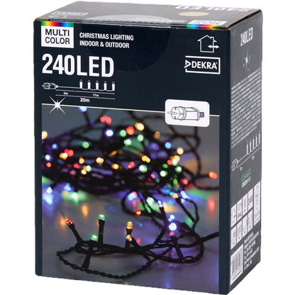 8 Boites : Guirlande lumineuse de Noël multicolore 240 LED - 20 m