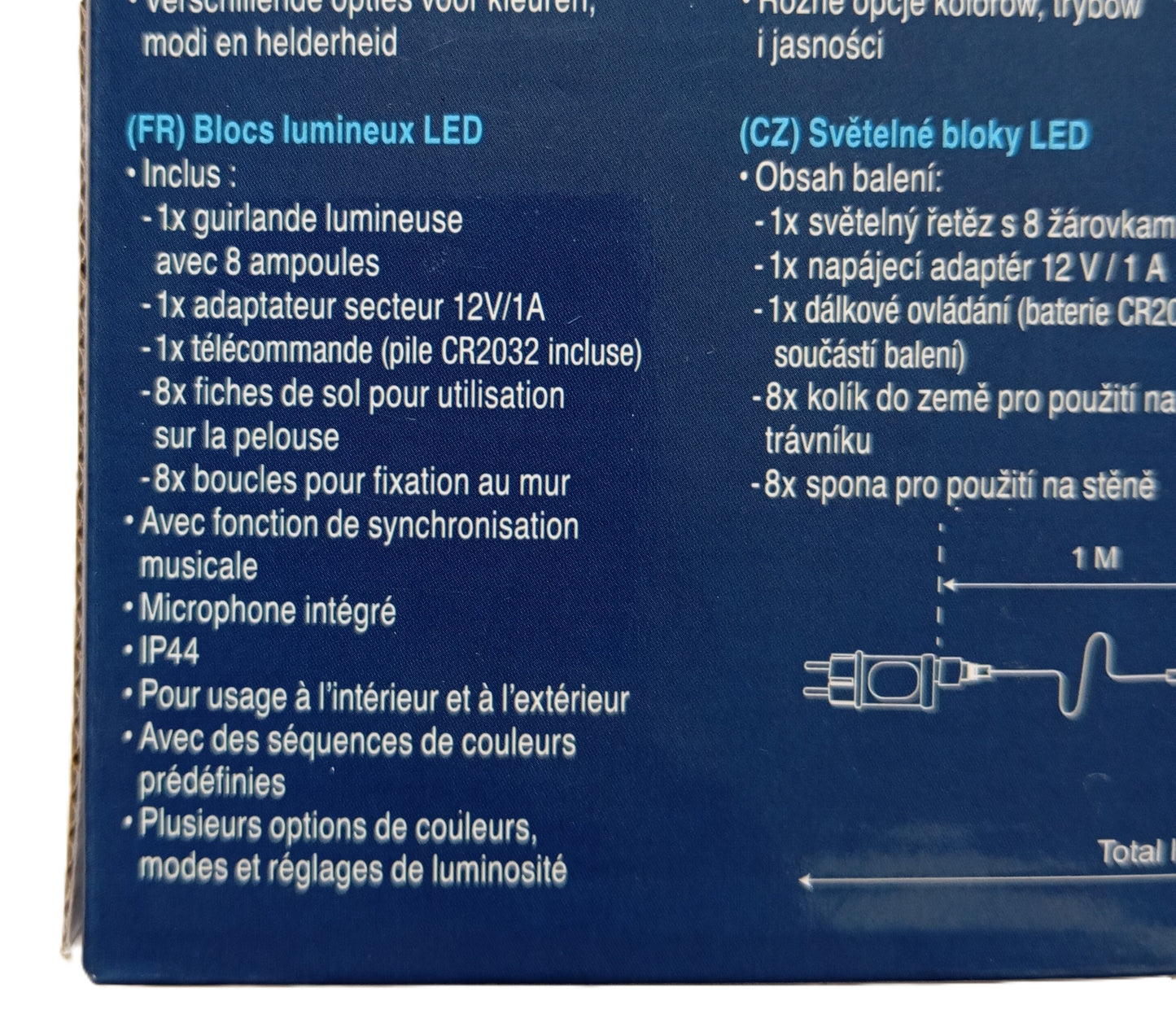 Guirlande de jardin à planter Lumineuse LED 9 Mètres avec Télécommande