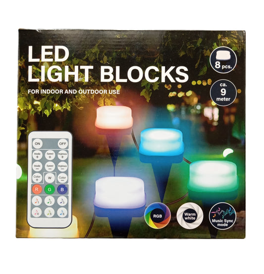 Guirlande de jardin à planter Lumineuse LED 9 Mètres avec Télécommande