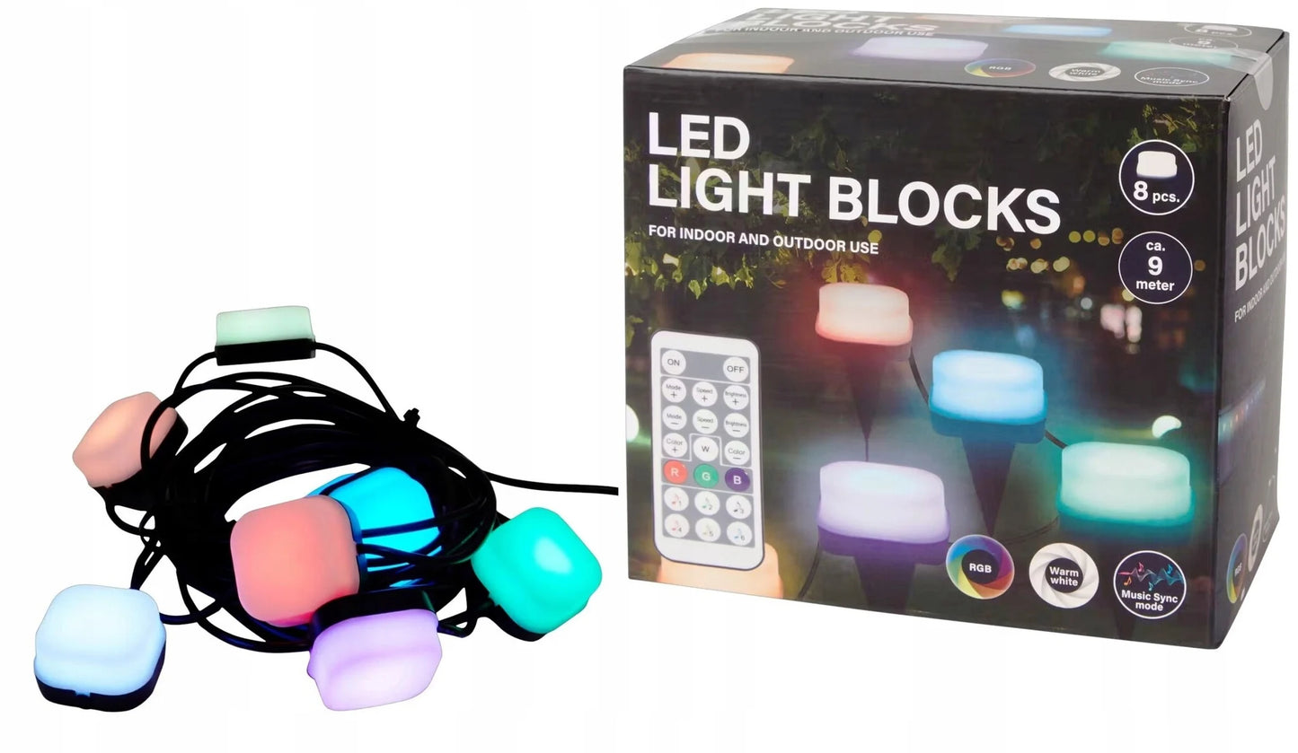 Guirlande de jardin à planter Lumineuse LED 9 Mètres avec Télécommande