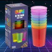 Gobelets en plastique réutilisables qui Glow dans le noir - 8 pièces - gobelets de fête lumineux