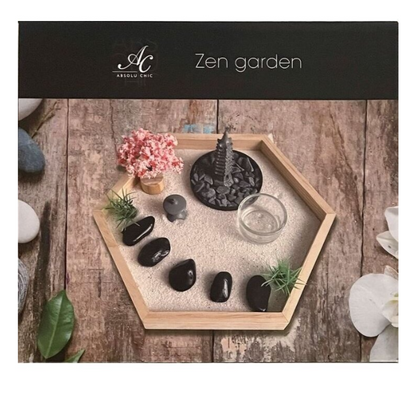 5 Jardins zen d'inspiration japonaise 24 x 21 x 2 cm