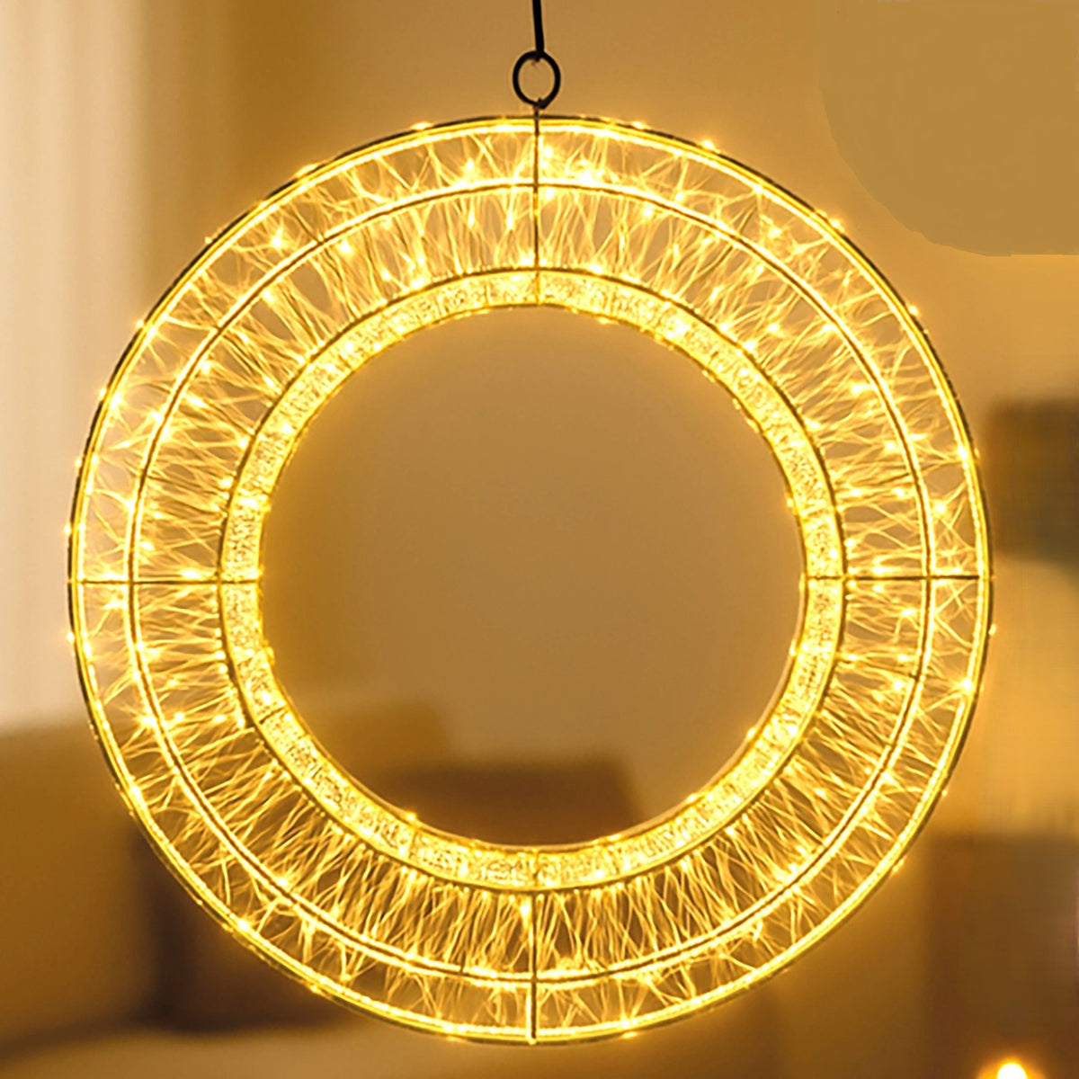 5 Boites : Couronne lumineuse LED Ø 36 cm, cercle LED 360 diodes USB