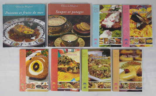 Lot de 8 livres de recettes de cuisine ( 0.50 e /pcs )