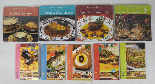 Lot de 9 livres de recettes de cuisine ( 0.50 e /pcs )