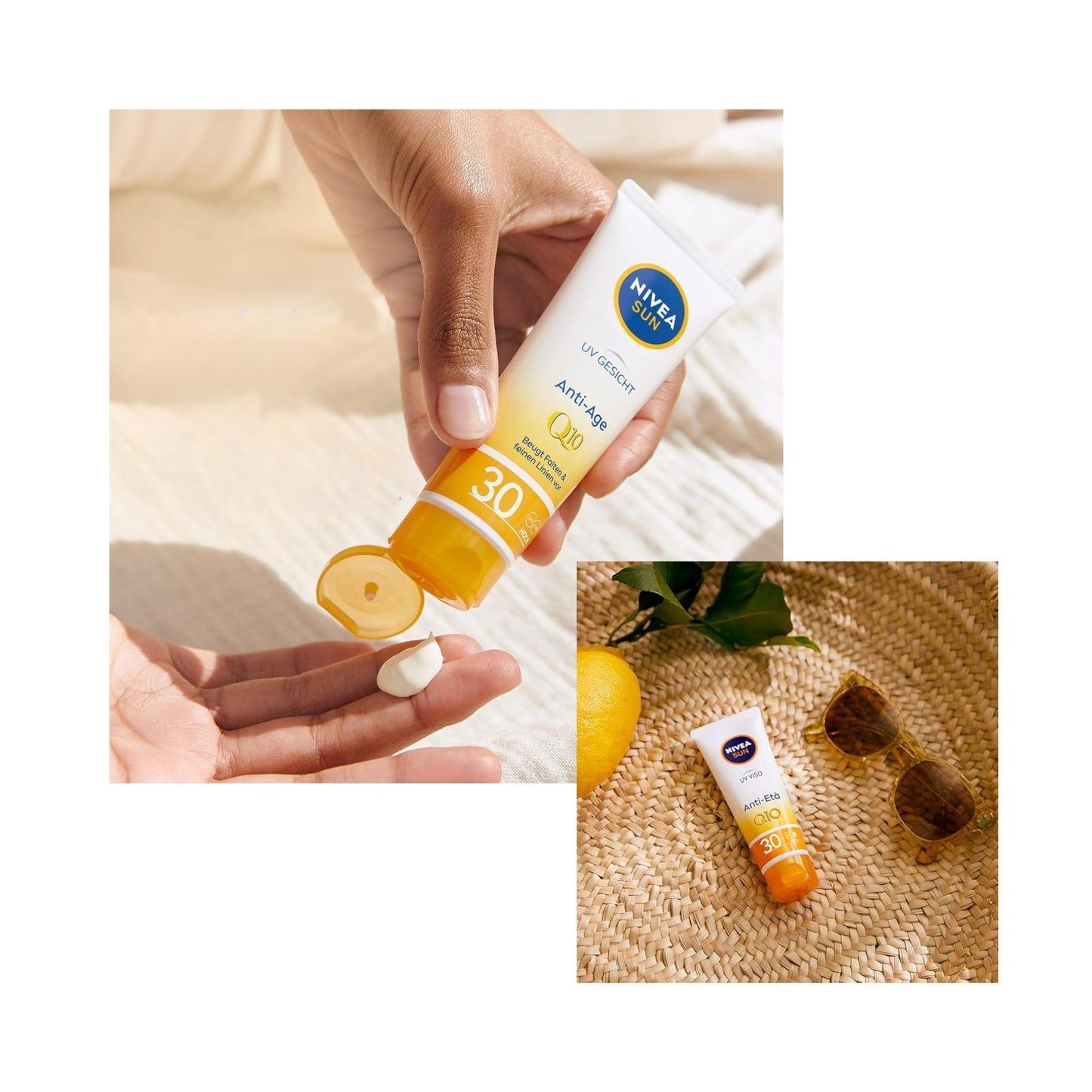 8 Crèmes solaire anti-âge NIVEA SUN Q10 uv face spf 30 - 50 ml