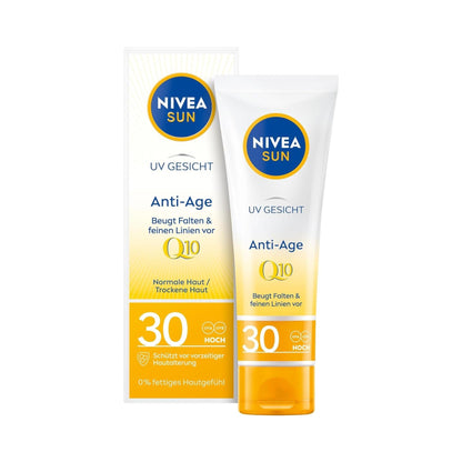 8 Crèmes solaire anti-âge NIVEA SUN Q10 uv face spf 30 - 50 ml