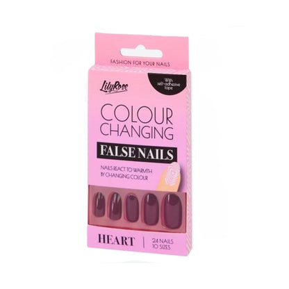 Boite de 24 Faux Ongles à couleurs changeante