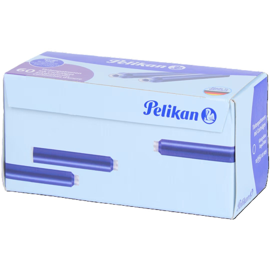 Boite de 60 Cartouches d'encre pour stylo plume Pelikan Bleu royal