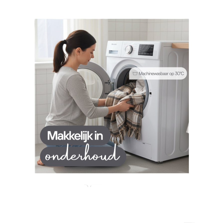 Couverture en coton à carreaux Marron 130x 160 cm