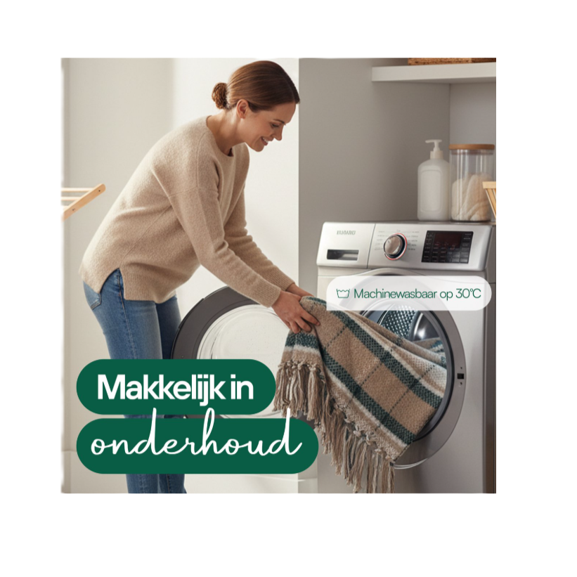 Couverture en coton à carreaux Vert 130x 160 cm