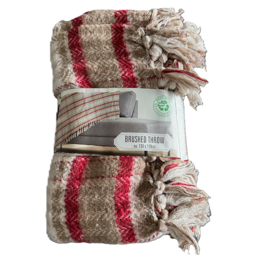 Couverture en coton à carreaux Rouge 130x 160 cm