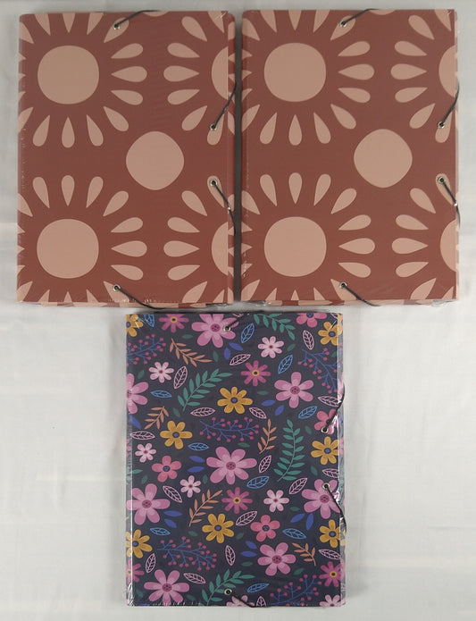 Lot de 3 pochettes à rabat cartonnées à élastique épaisse A4 ( 1 e /pcs )