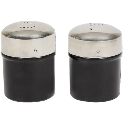 Set de sel et poivre noir & argenté